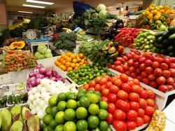 Marché de fruits et légumes